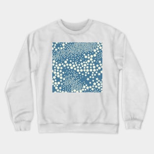 Galaxy Glam Geometry / Vintage Blue and Cream Shades Crewneck Sweatshirt